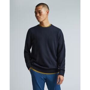Everlane Mens Grade-A Cashmere Crew Sweater Large Dark Navy Blue NWT